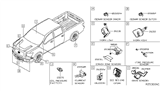 Diagram for Nissan Horn - 25610-EZ00A