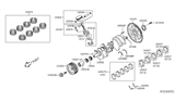 Diagram for Nissan NV Crankshaft Thrust Washer Set - 12280-1LA0A