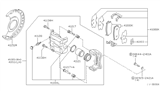Diagram for Nissan Sentra Brake Caliper Repair Kit - 41120-2Y027