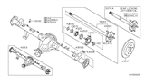 Diagram for Nissan Titan Differential Bearing - 40210-7S210