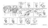 Diagram for Nissan Turn Signal Switch - 25560-ZH39D