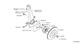 Diagram for Nissan Armada Steering Knuckle - 40015-7S000
