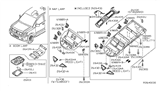 Diagram for Nissan Xterra Dome Light - 26410-ZD003