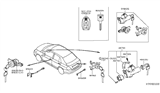 Diagram for 2008 Nissan Armada Car Key - H0564-7W010