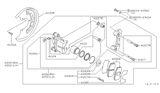 Diagram for Nissan Stanza Brake Caliper - 41011-D1490