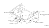 Diagram for Nissan Stanza Hood Latch - 65601-D1600