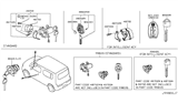 Diagram for Nissan Cube Door Lock Cylinder - H0601-1FC0A