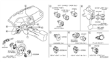 Diagram for Nissan Leaf Headlight Switch - 25560-3KA0B