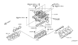 Diagram for 2015 Nissan 370Z Intake Manifold Gasket - 14032-JK21A