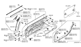 Diagram for Nissan Rogue Body Mount Hole Plug - 01658-02121