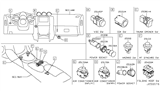 Diagram for Nissan 370Z Hazard Warning Switch - 25290-6GA0A