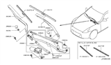 Diagram for Nissan GT-R Windshield Wiper - 28895-1EA0A