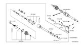 Diagram for Nissan Axle Shaft - 39100-3RC0A