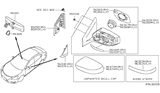 Diagram for Nissan Mirror Cover - 96373-3TH1A