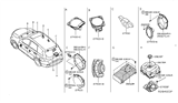 Diagram for Nissan Maxima Car Speakers - 28156-9NA0A