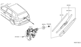 Diagram for Nissan Pathfinder Wiper Arm - 28781-3JA0A