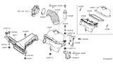 Diagram for Nissan Pathfinder Air Duct - 16576-3JA0A