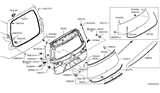 Diagram for Nissan Weather Strip - G2716-89900