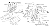 Diagram for 2001 Nissan Pathfinder Intake Manifold Gasket - 14035-38U00