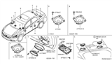 Diagram for Nissan Maxima Car Speakers - 28157-3TA2B
