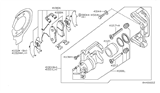 Diagram for Nissan Brake Caliper Repair Kit - D1080-ET01B