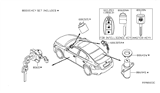 Diagram for Nissan Maxima Ignition Lock Cylinder - 99810-9DB1A