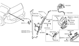 Diagram for Nissan Xterra Door Striker - 90570-7Z000