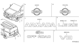 Diagram for 2004 Nissan Armada Emblem - 90896-7S000