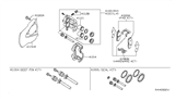 Diagram for Nissan Armada Brake Caliper Repair Kit - 40135-7S025