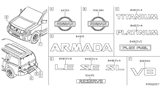 Diagram for Nissan Armada Emblem - 90891-7S005