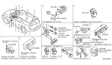 Diagram for Nissan Quest Mirror Switch - 25570-5Z000