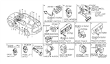 Diagram for Nissan Pathfinder Cruise Control Switch - 25300-AT300