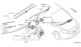 Diagram for Nissan Versa Note Wiper Arm - 28881-3WC1A