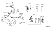 Diagram for Nissan Versa Note Ignition Lock Cylinder - K9810-3WC0A