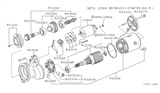 Diagram for Nissan Van Starter Drive Gear - 23354-42L10