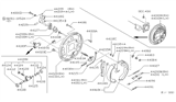 Diagram for Nissan Xterra Brake Shoe Set - 44060-7B725
