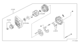 Diagram for Nissan Frontier Alternator Pulley - 23150-4S100