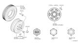 Diagram for 2000 Nissan Frontier Wheel Cover - 40343-7B410