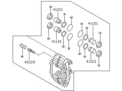 Nissan Leaf Brake Caliper Repair Kit - 41001-5TA0A