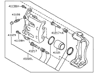 Nissan Leaf Brake Caliper - 41001-1VA0B