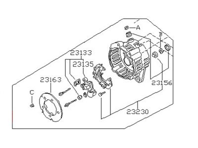 Nissan Stanza Alternator Case Kit - 23127-D4401