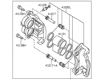 Nissan Pathfinder Brake Caliper - 41011-ZS60A
