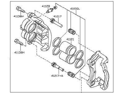 Nissan Brake Caliper Repair Kit - 41001-ZP42A