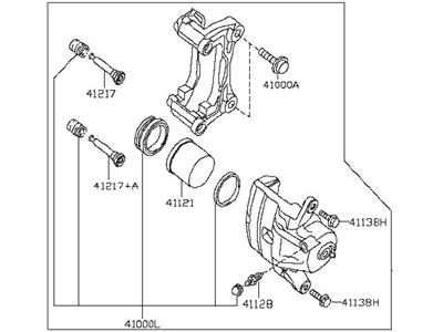 Nissan Sentra Brake Caliper - 41001-ZX00A
