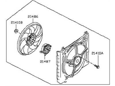 Nissan Versa A/C Condenser Fan - 21481-9KK0A