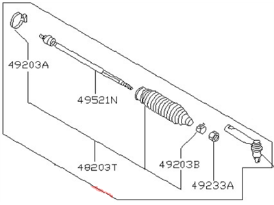 Nissan Sentra Tie Rod End - 48510-4Z001