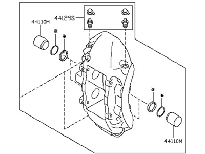 Nissan Leaf Brake Caliper Repair Kit - 44011-3NF0A