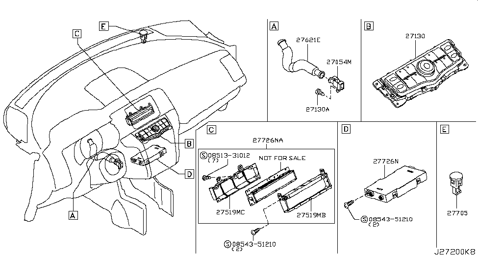 277601AA1A Genuine Nissan Parts