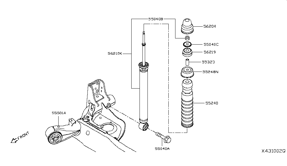 55501 3wc0b Genuine Nissan Parts