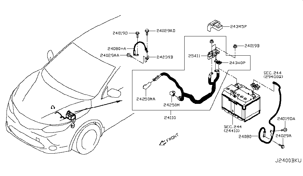 24360-AX000 | Genuine Nissan #24360AX000 CAP-TERMINAL